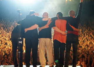 Le groupe Noir Désir lors d'un concert au Paléo Nyon, CH le 1er juillet 2002.