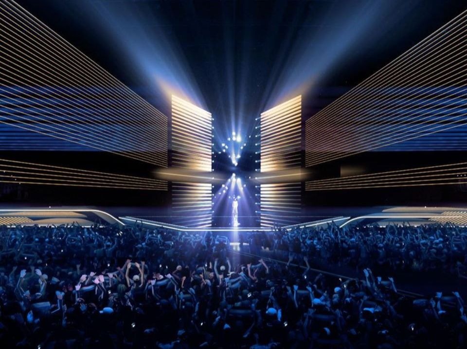 La scène de l'Eurovision 2019 à Tel Aviv, en Israël.
