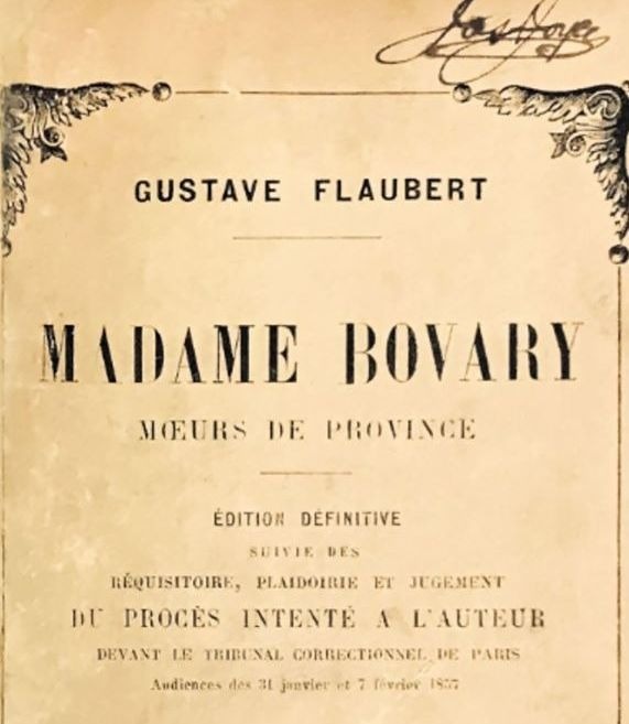 Première page de couverture du roman "Madame Bovary" de Gustave Flaubert.
