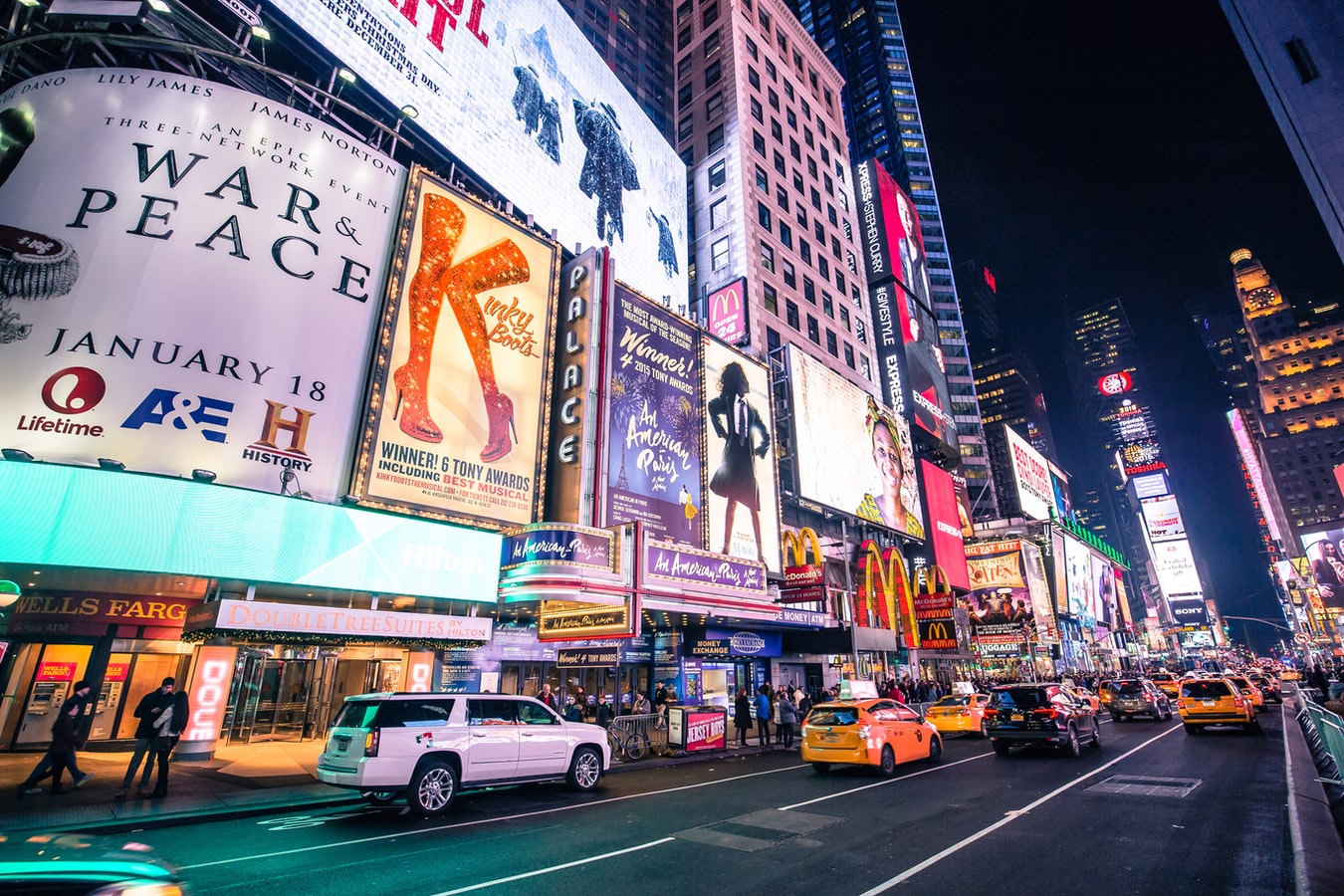 La célèbre avenue Broadway à New York.