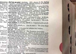 Une page du Merriam-Webster Dictionary.